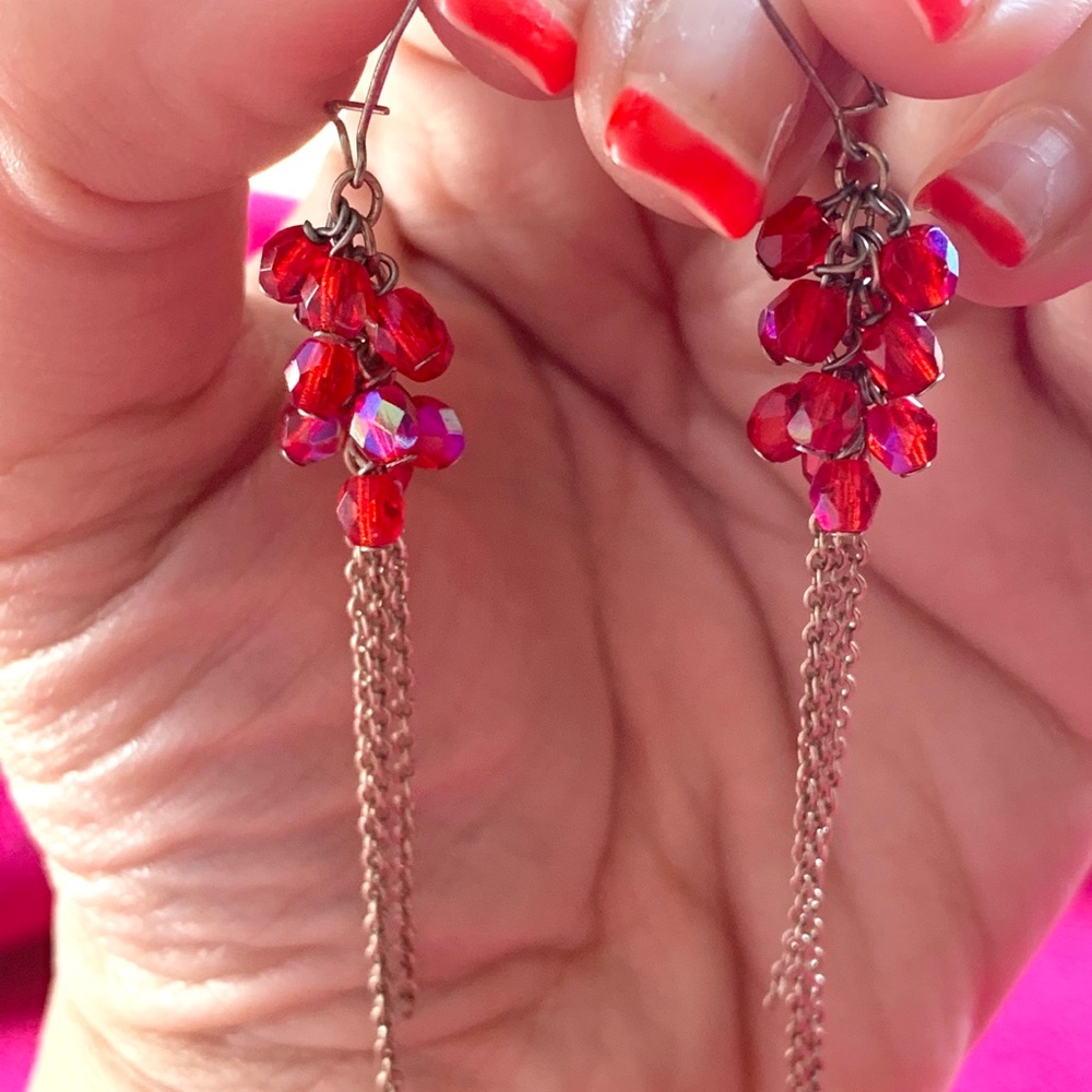 Very sexy red earrings - Picture 1 of 2